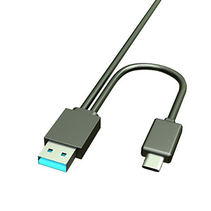 2-in-1 USB 3.0 Connector Equipped with USB-C and USB-A connectors make it easier to connect to more