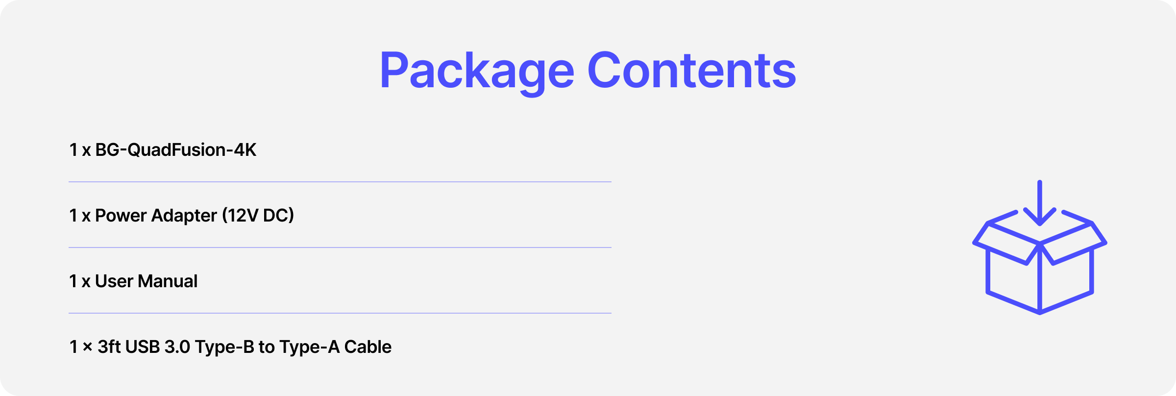package contents
