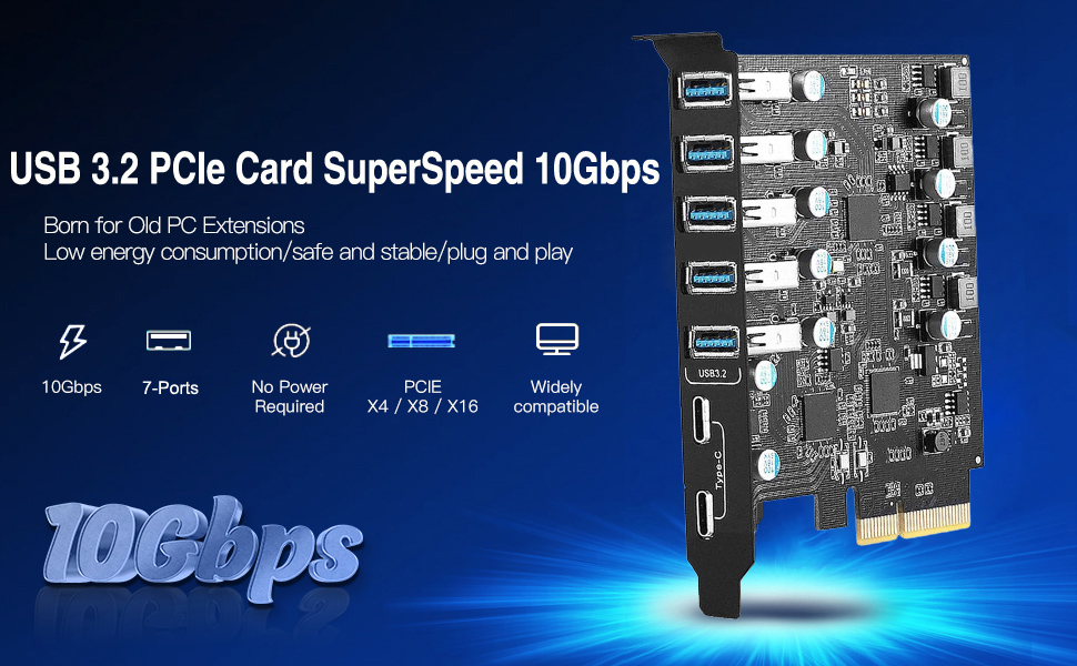 7 Port PCIE Expansion Card