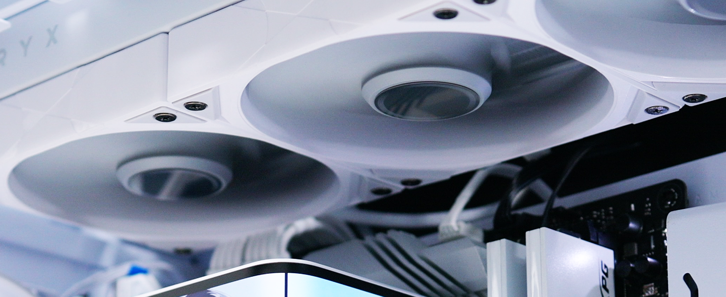 TRYX ROTA PRO 120 white on PC case