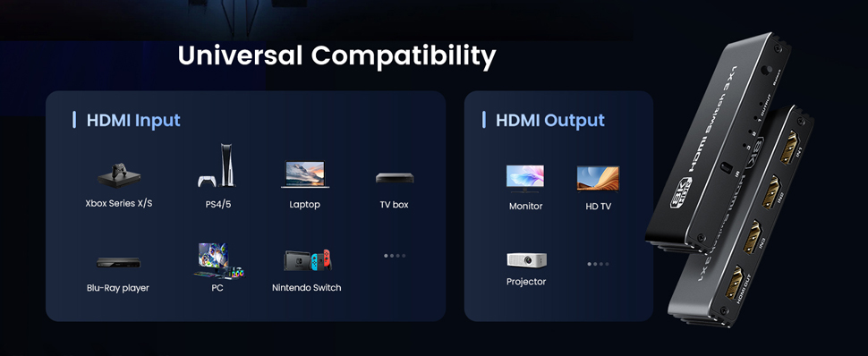 8K@60Hz HDMI 2.1 Switch