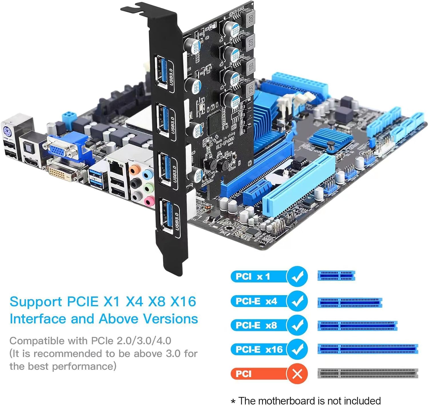 PCIE USB 3.0 Card 4 Ports