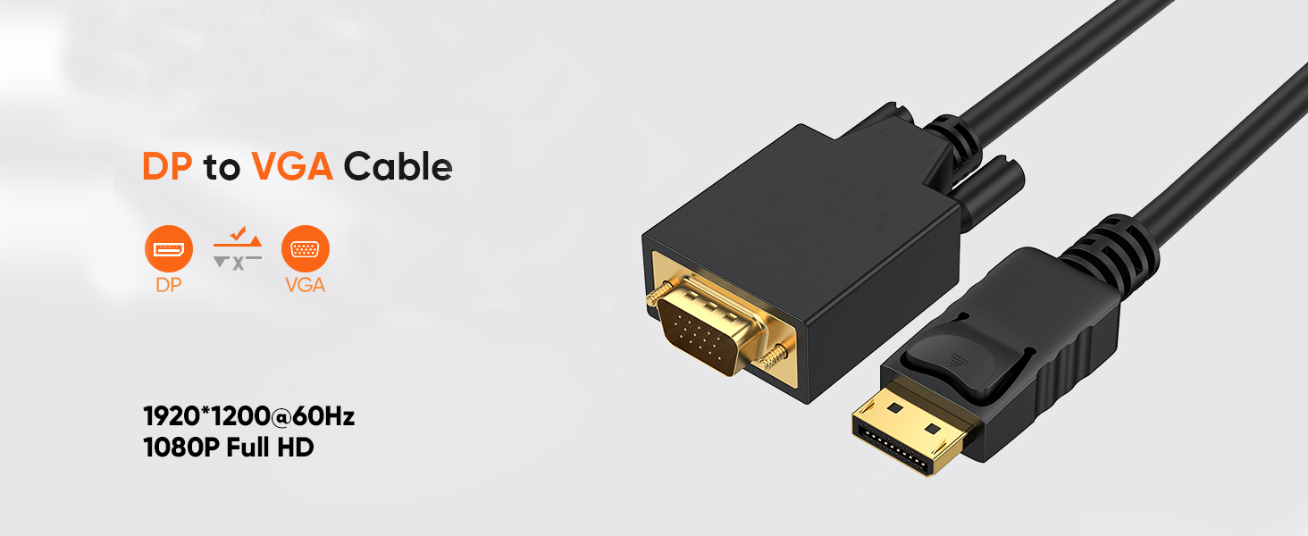 dp to vga cable