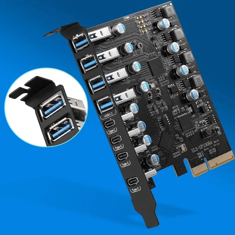 8 Port PCIe USB Card