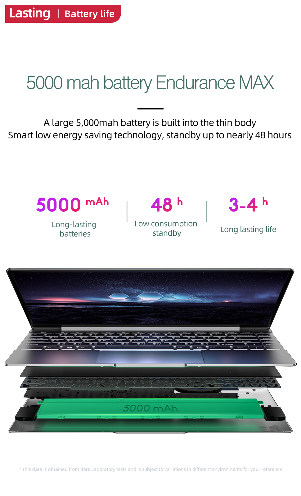Ноутбук Dere Laptop V14S 14.1" - Intel Celeron, 16GB RAM, 1TB SSD, Windows 10 9 image for this item