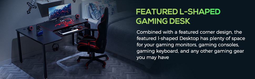 L-Shaped Gaming Desk