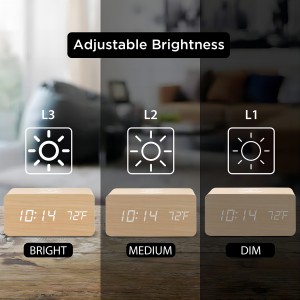 3 level dimmer option for you to select comfortable brightness.