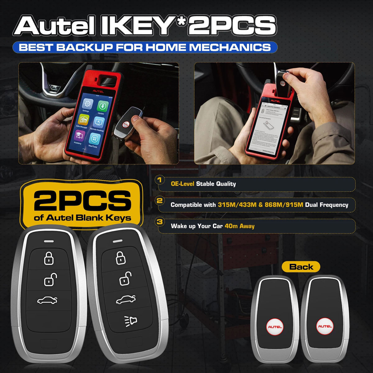 2pcs Autel Ikey