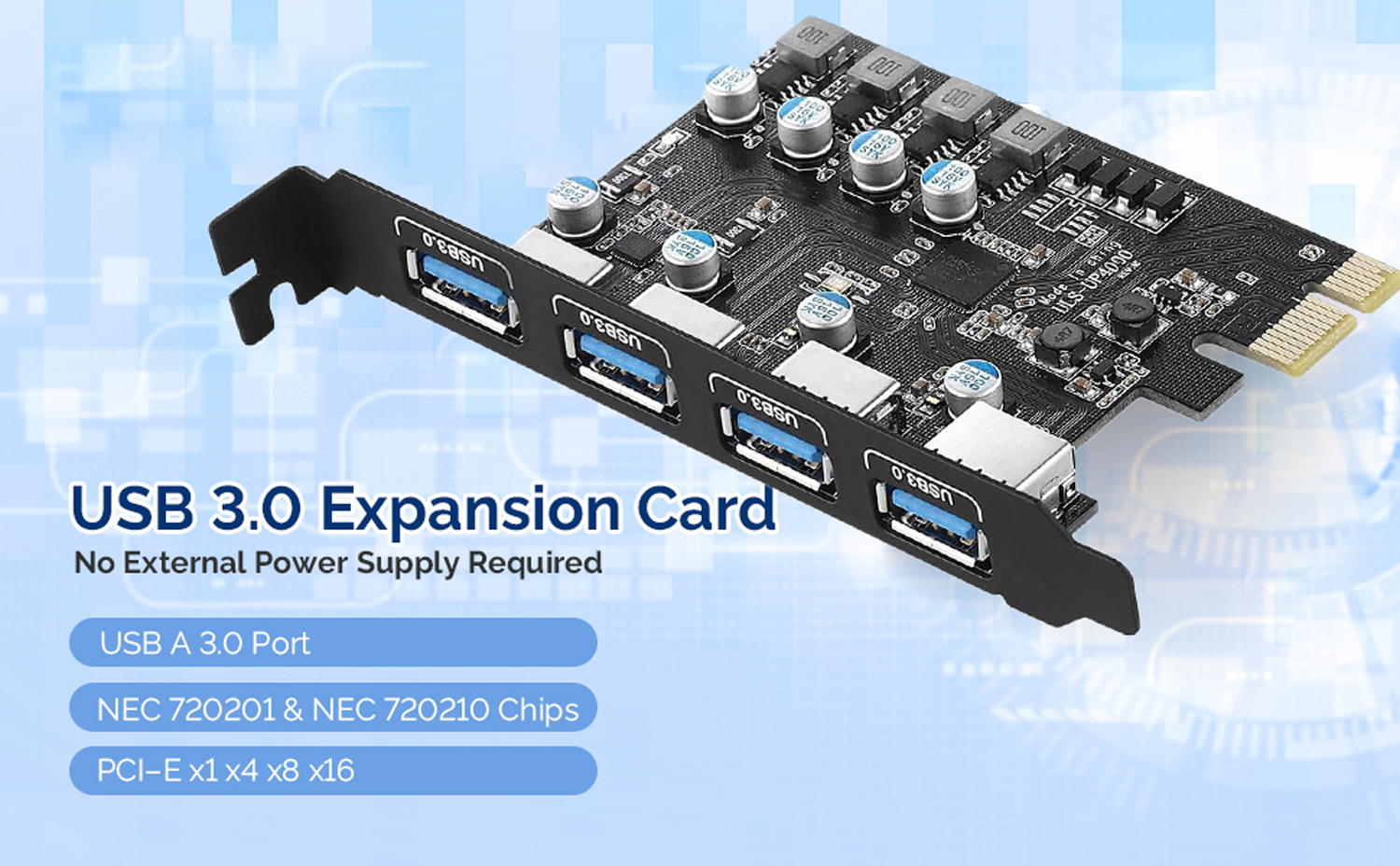 PCIE USB 3.0 Card 4 Ports