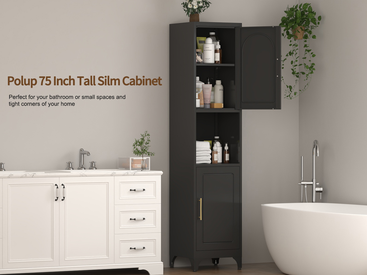 Slim Bathroom Storage Cabinet