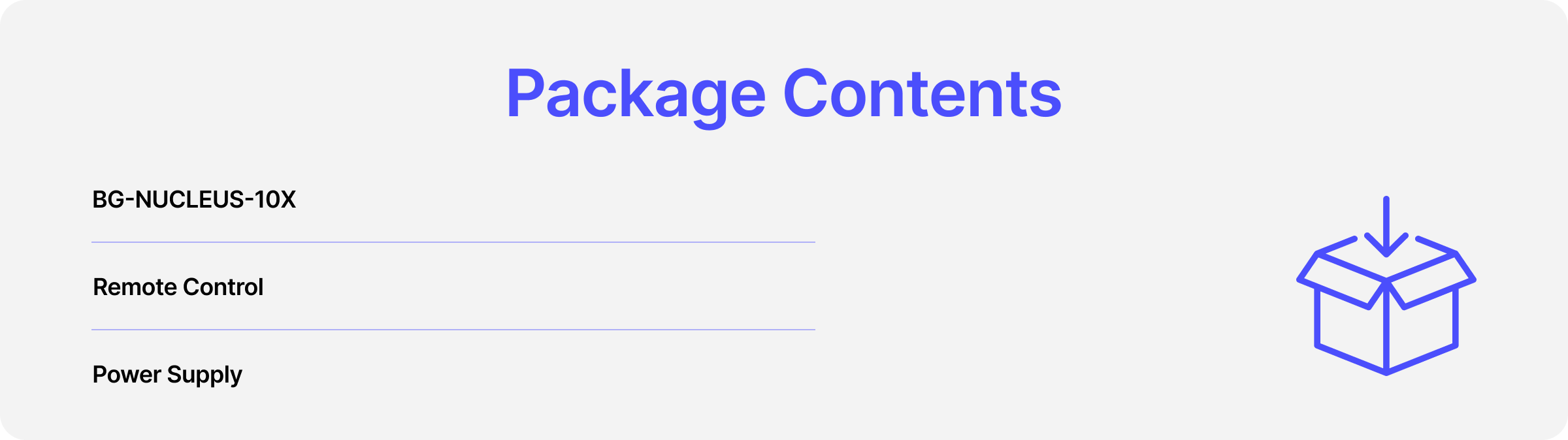 package contents