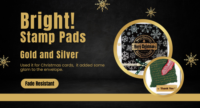 Craft Ink Pad Inkpad for Paper Wood Fabric,Ideal for decorating envelopes, parcels, invitations, win