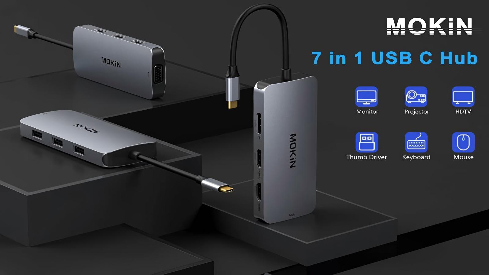 MOKiN 7 in 1 usB c Hub