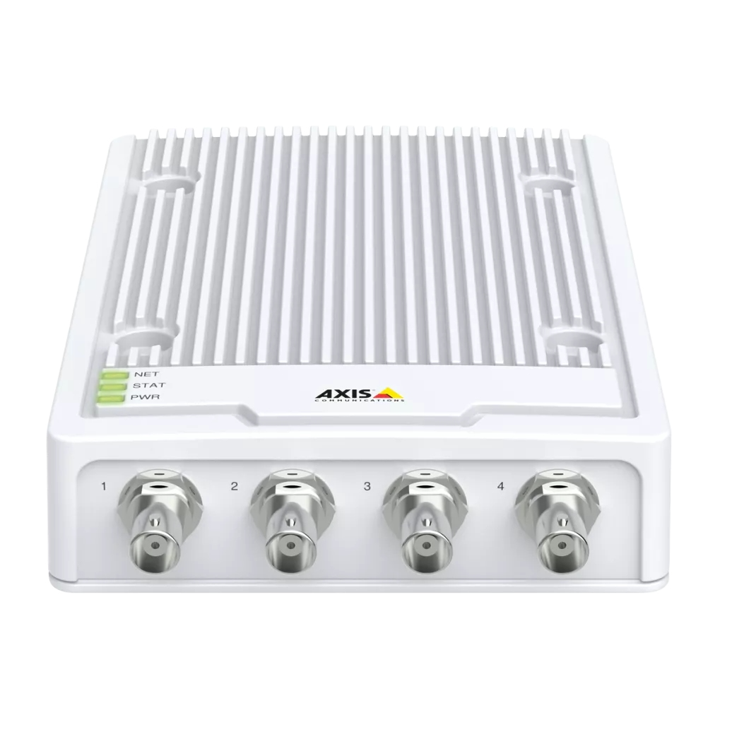 AXIS M7104 Video encoder from front with lights