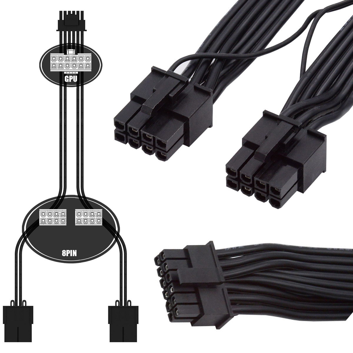 ATX-12+4PIN power cable