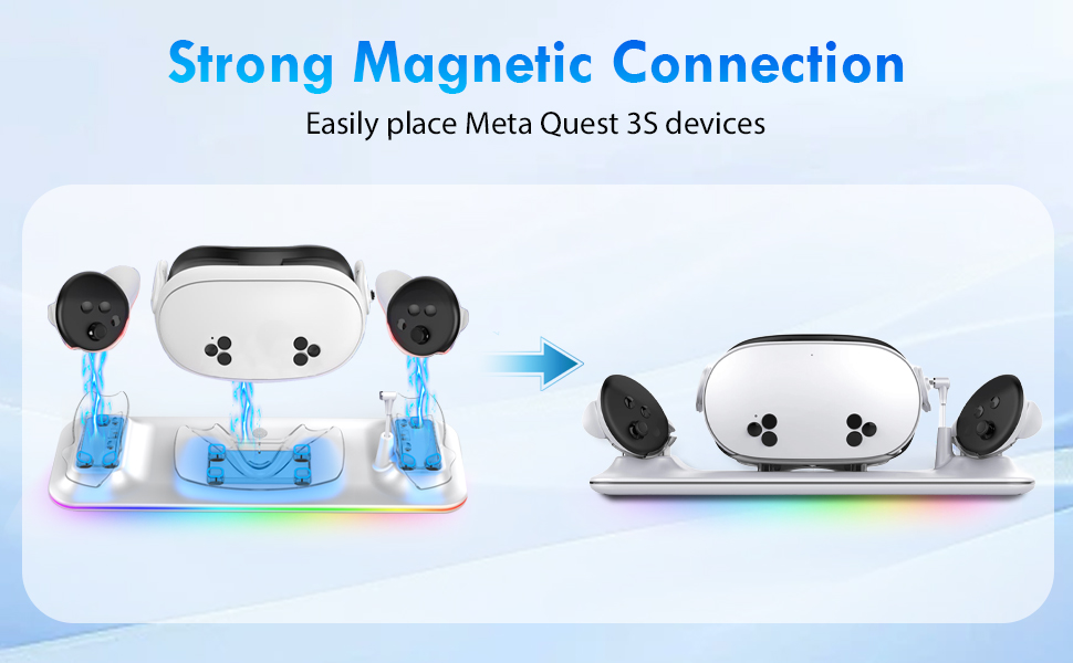 The charging dock is with strong megnetic connection