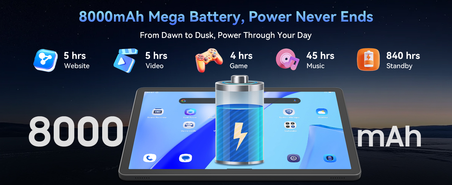8000 mAh Battery