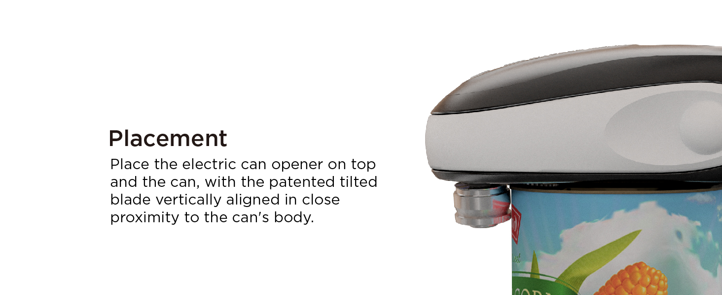 Kitchen Mama One-To-Go Electric Can Opener: Open Cans with One Press- Auto Detect Any Can Shapes
