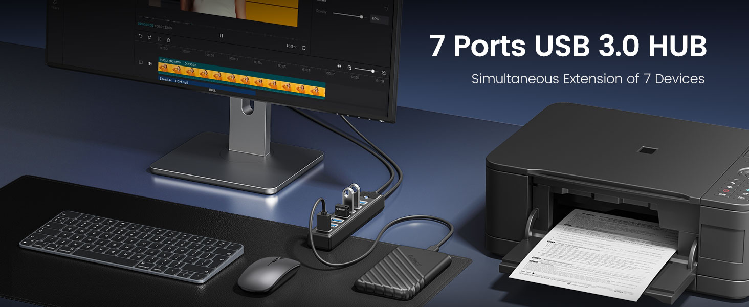 7 port USB hub