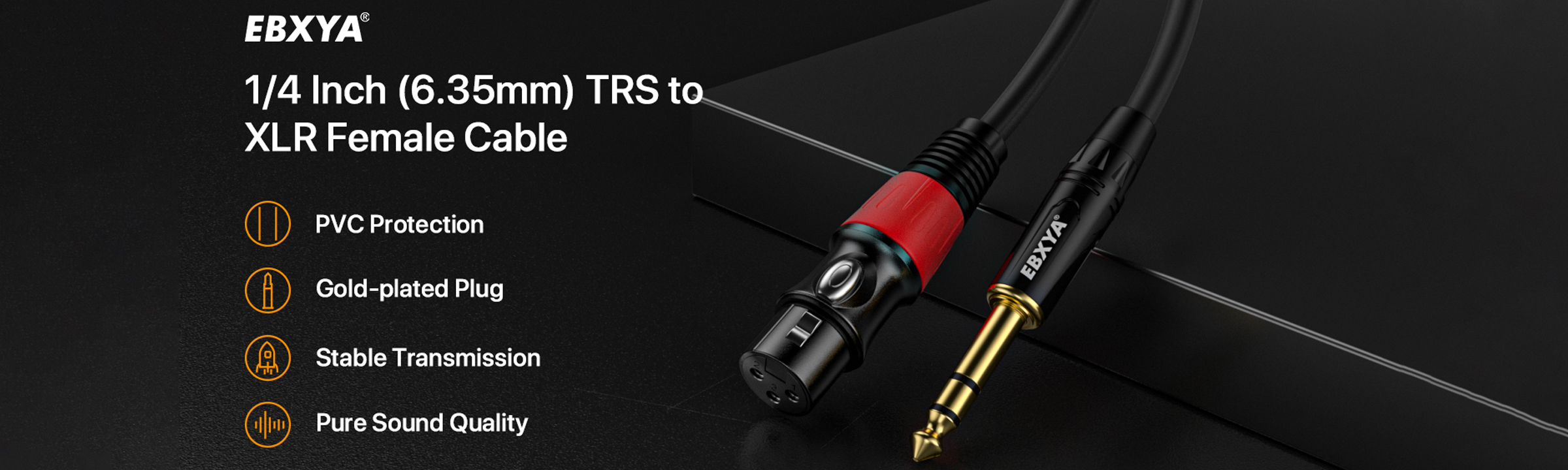 Heavy-duty components and gold-plated provide superior signal transfer