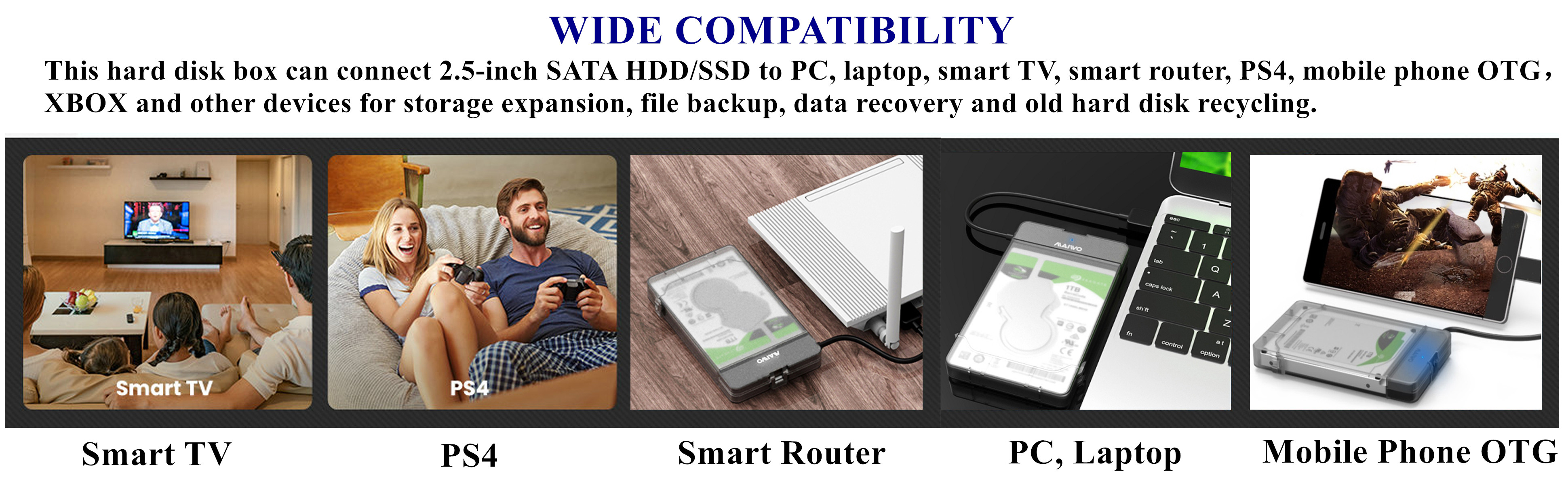 MAIWO External Hard Drive Enclosure