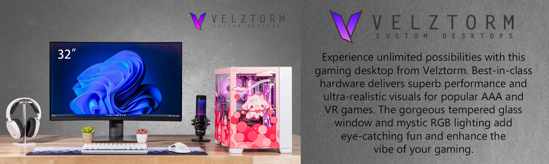 Velztorm Bubble Cow Custom Built Gaming Desktop PC