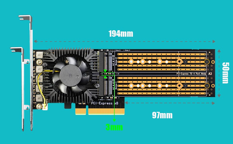 quad m.2 nvme adapter