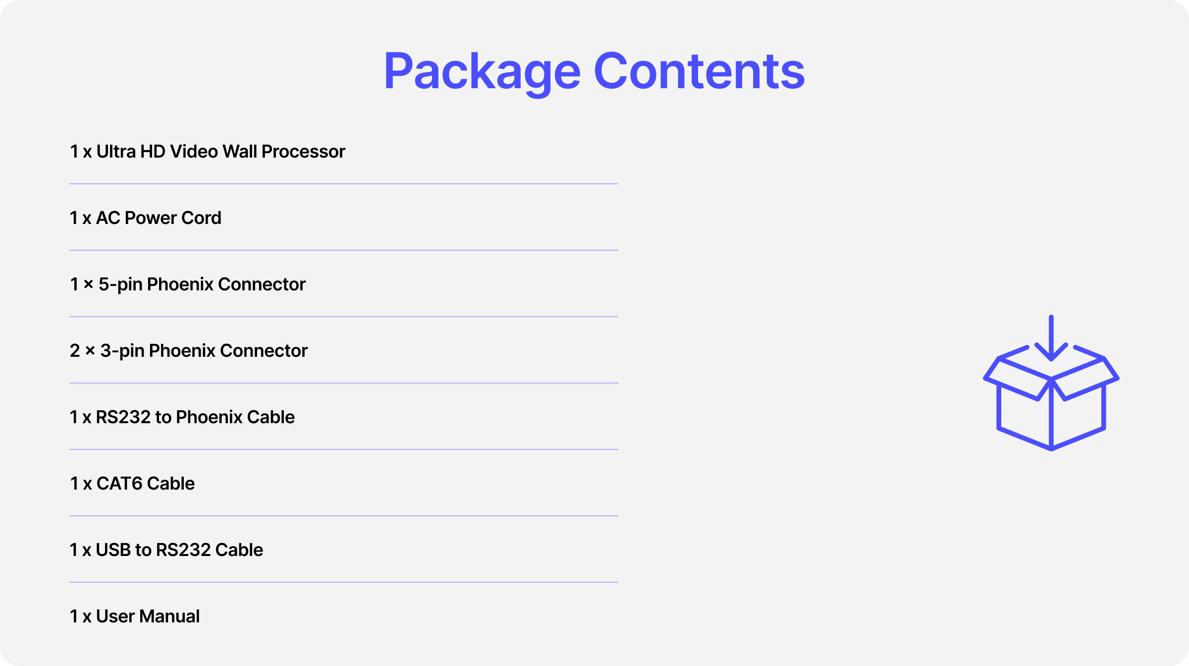 package contents