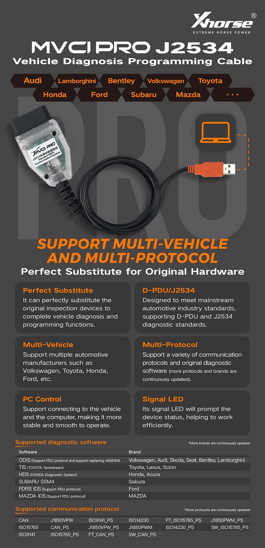 xhorse mvci pro j2534 Advantages