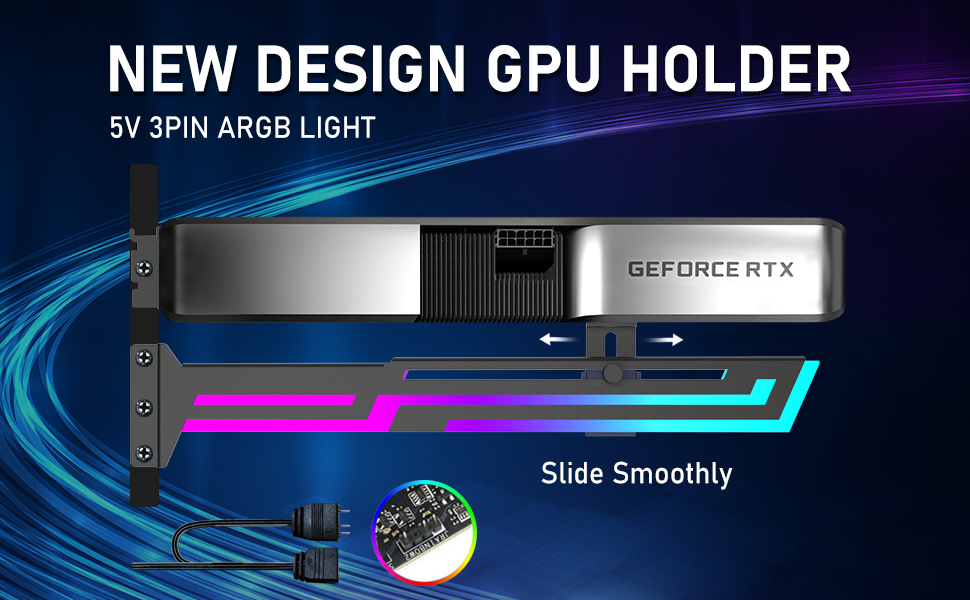 ARGB GPU Support Bracket, GPU Brace Support