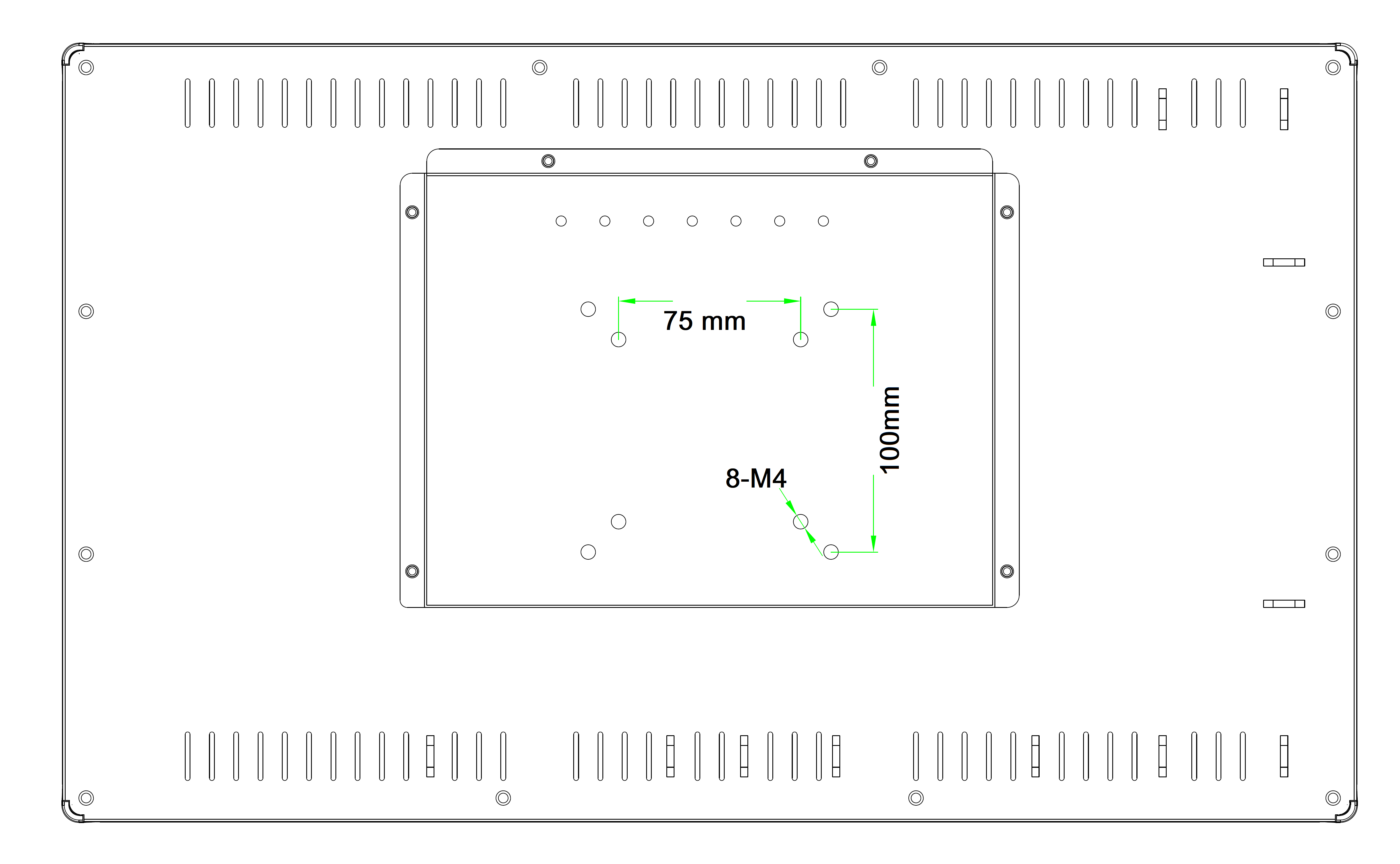 drawing for 21.5 inch open frame P-cap touch monitor