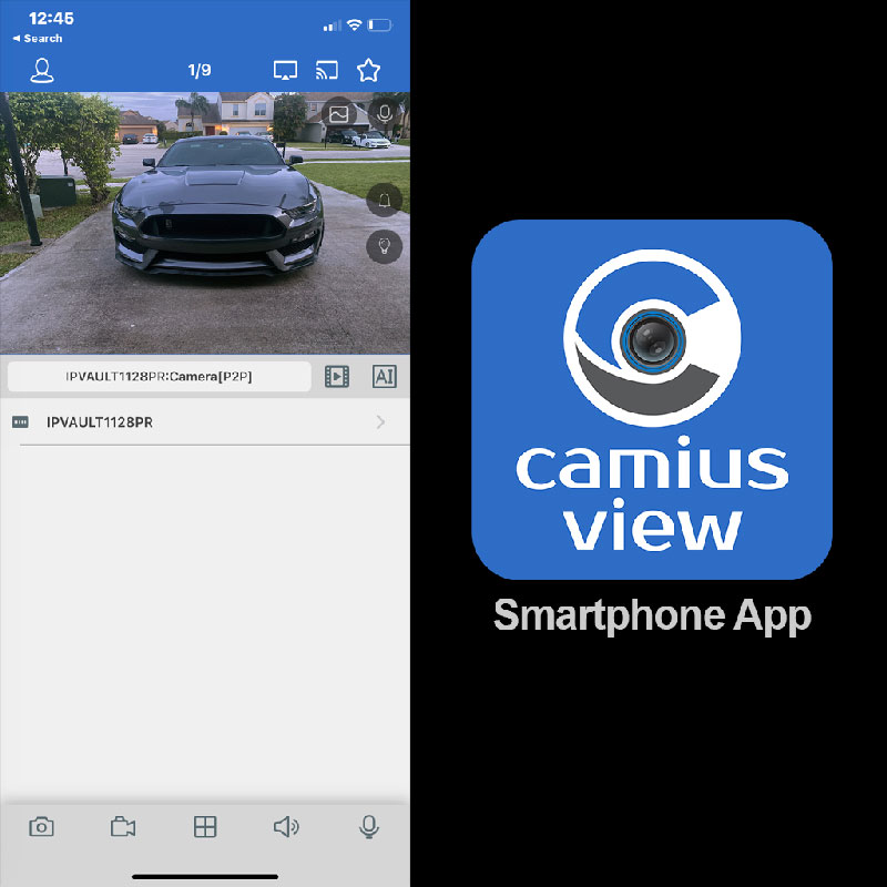 Camius view smartphone app for security cameras