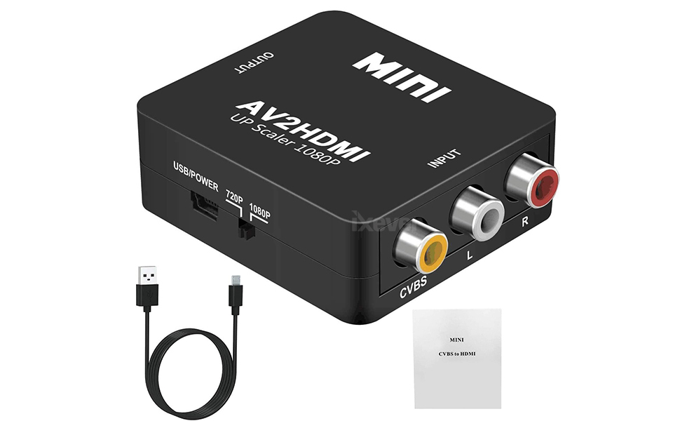 rca composite cvbs to hdmi converter adapter 1080p