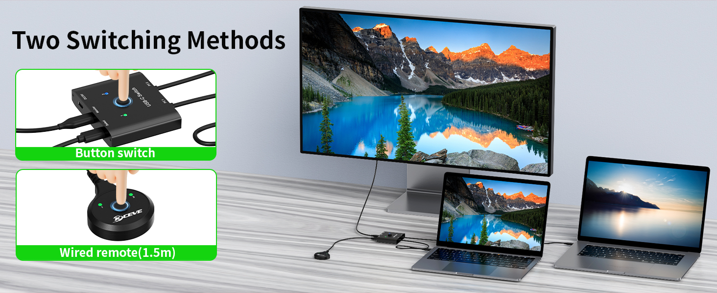 If your docking station supports dual monitors, you can get multi-screen extension output with this