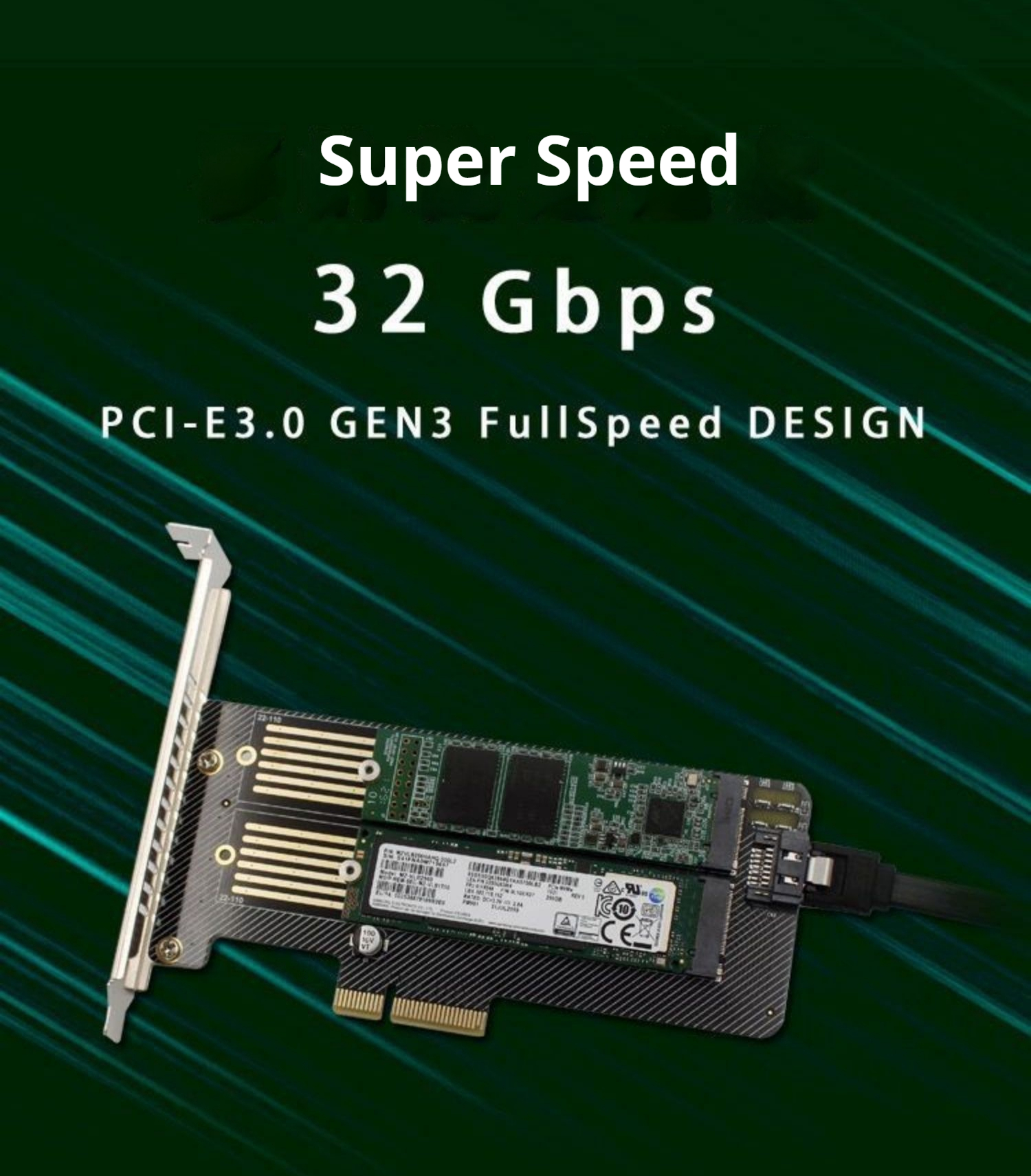 Please note that it does not support connecting two NVME SSDs or two SATA SSDs. Please note that th