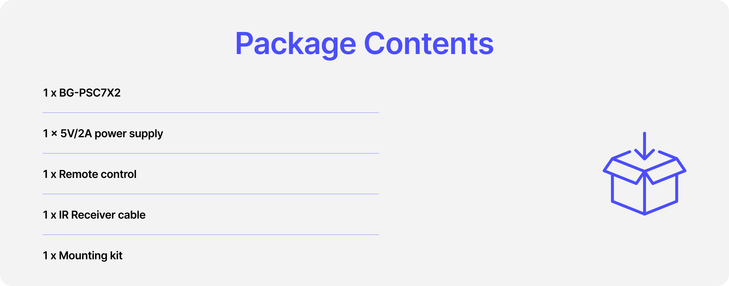 package contents