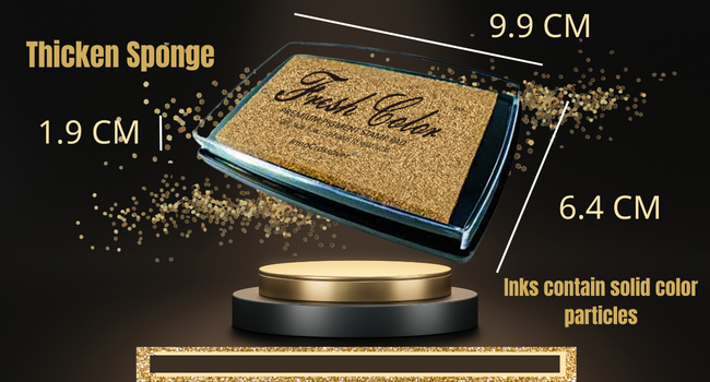 Non-Toxic Fresh Color Metallic Pigment Stamp Ink Pad - Gold and Silver, ink pad, ink pads, stamp pad