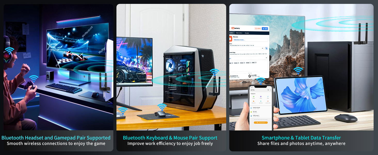 BT11 Features Enhanced 5dBi High-Gain Dual Antennas, Wider Coverage, More Stable