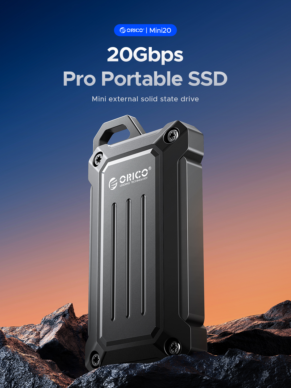 20Gbps Up to 2000 MB/S Portable Solid State Drive
