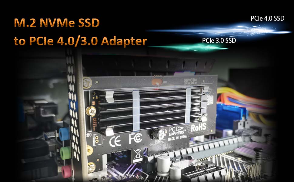 m.2 pcie nvme 4.0 3.0 adapter