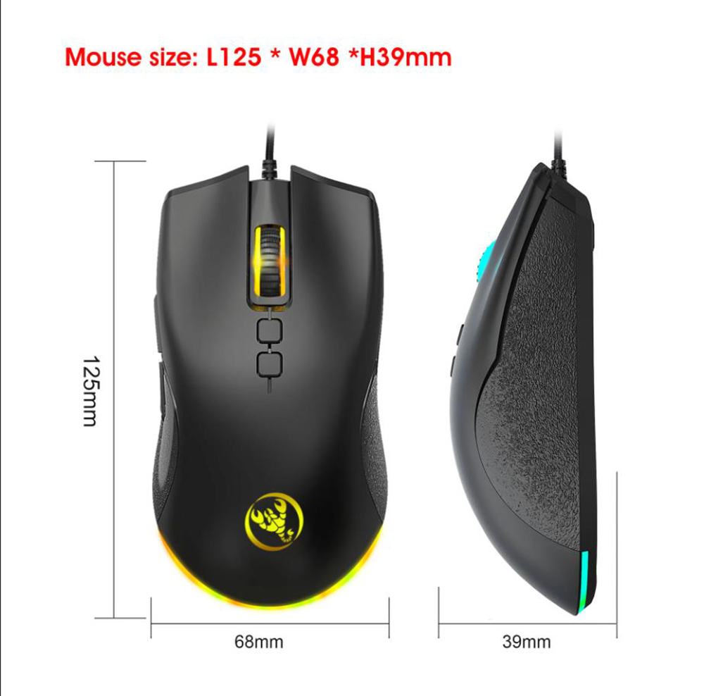 AUTYUE Wired USB Gaming Mouse, PC Gaming Mice USB Computer Mouse with LED Backlits
