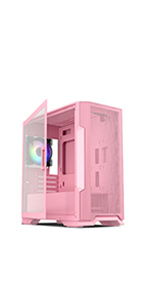 Vetroo M05 Black Compact Computer Case Micro ATX Mini ITX Type-C Ready Lucency 4mm Tempered Glass Mesh Panel Pre-Installed Rear 120mm Addressable RGB Fan 240mm Radiator Support 3 pc case