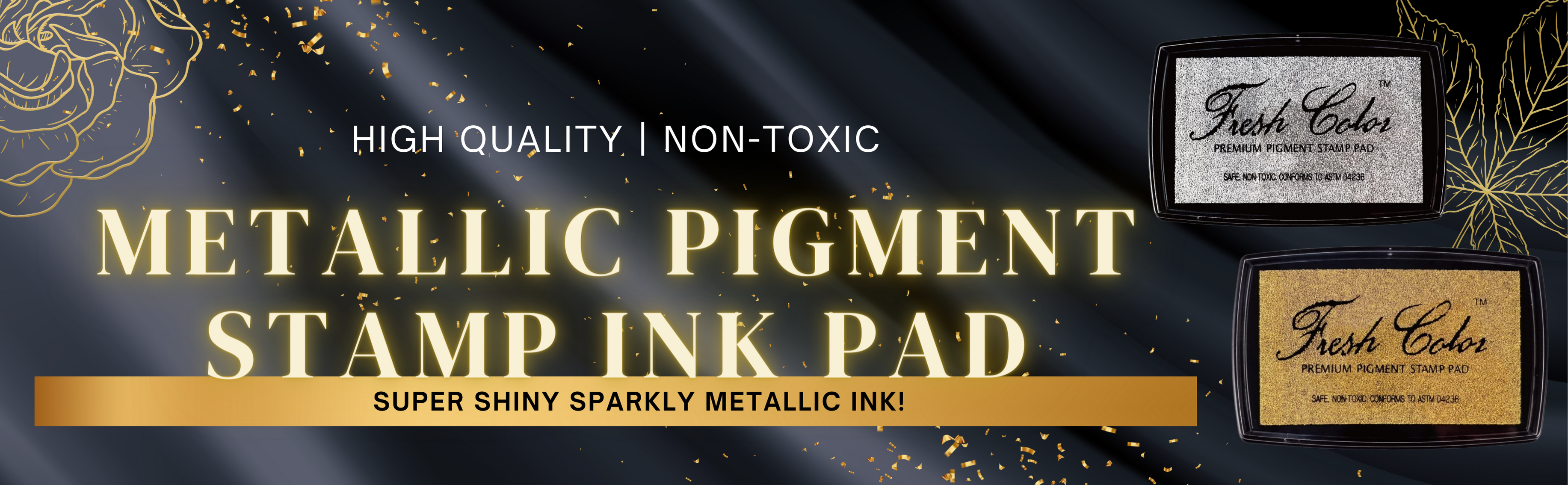 stamp pad, ink pad, metallic pigment stamp ink pads, ink pad for rubber stamp, ink stamp pads