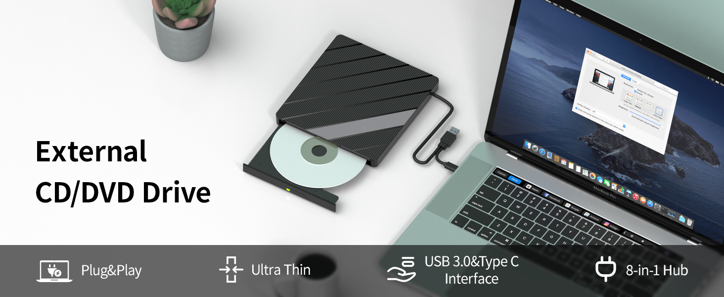8-In-1 External DVD Driver USB