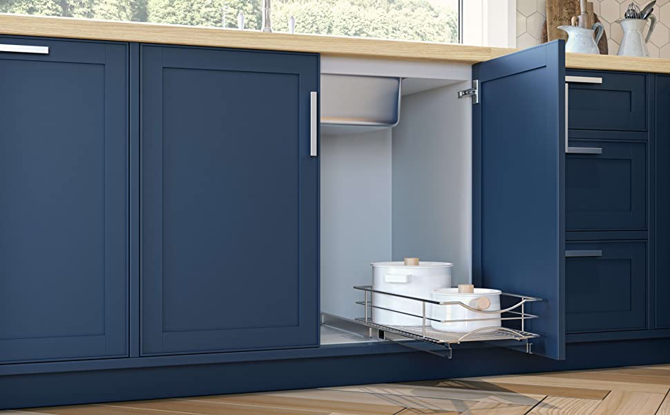 Pull Out Cabinet Organizer - 11" W x 21" D
