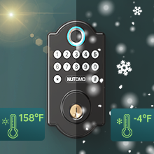 Suitable for any Environment! NUTOMO Keyless keypad lock is IP54 waterproof and operates well in tem