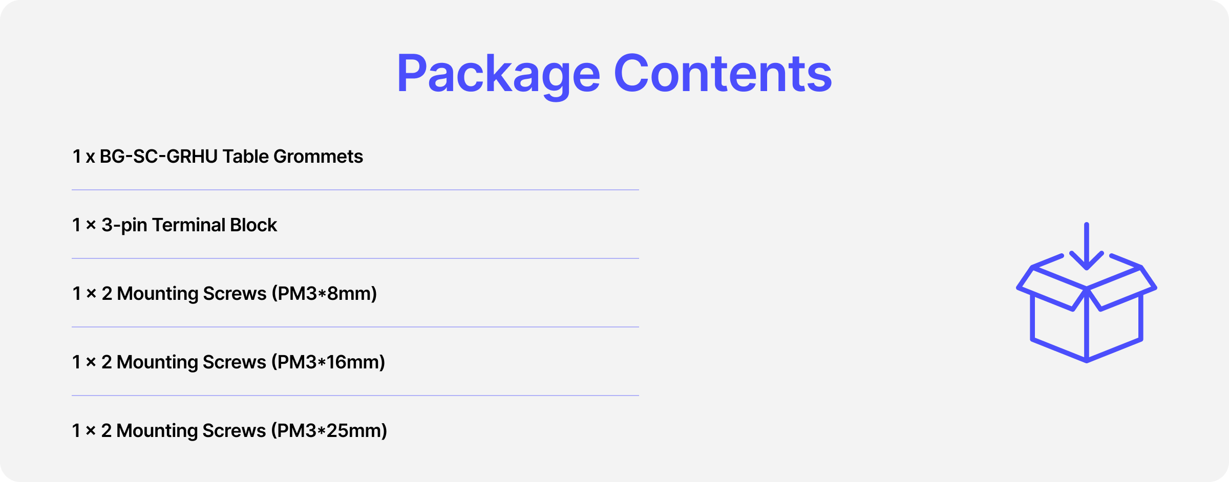 package contents