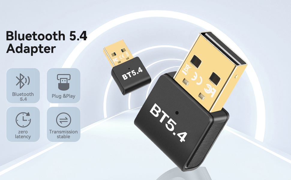 USB Bluetooth 5.4 adapter, allows your PC/laptop to connect Bluetooth enabled devices