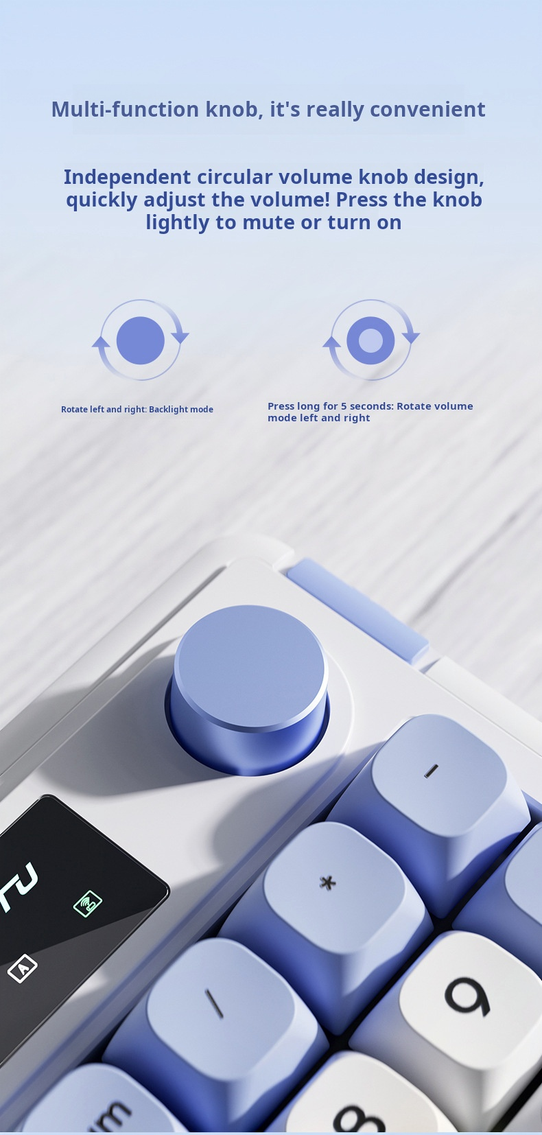 Individual round volume button