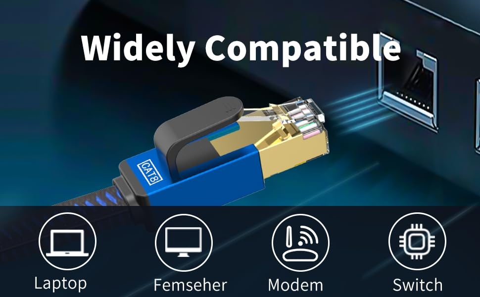 CAT8 cable not only increases broadband transmission rates from the previous cat 7's 10Gbps to 40Gb